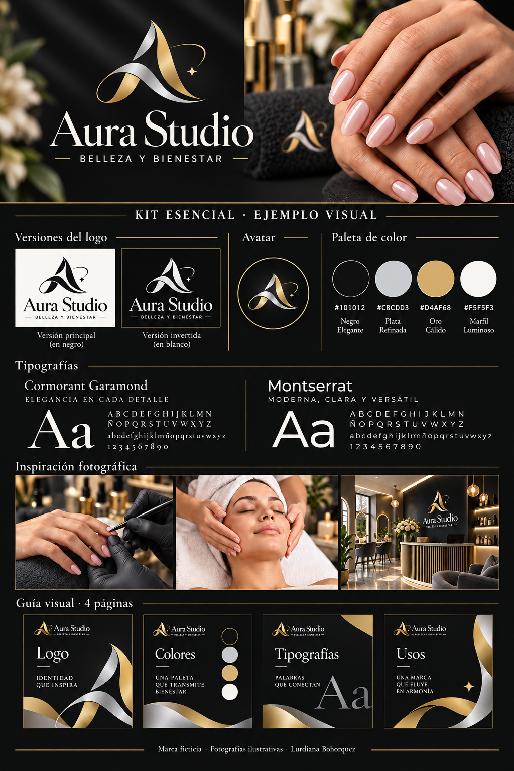 Muestra de entrega visual del kit de Aura Studio